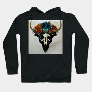 Succulent Flower Crown Desert Skull Hoodie